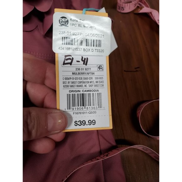 Women's Scalloped Flounce Medium Coverage One Piece Swimsuit - Kona Sol™ Mulberr - Picture 4 of 5